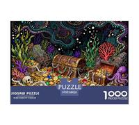 El Tesoro de los Barcos hundidos en el Fondo Marino Puzzle De Madera Impermeable Puzzles De 1000 Piezas Regalos para Adultos Divertido Rompecabezas Juegos Educativos