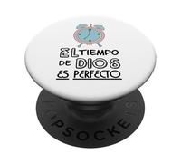 El Tiempo de Dios Siempre, Bible Verse Sayings PopSockets PopGrip Adhesivo