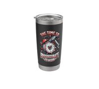 El tiempo de procrastinar es ahora divertido reloj despertador posterior Vaso térmico de acero inoxidable de doble pared