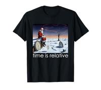 El Tiempo Es Relativamente Moderno Arte Física Diversión Santa Claus Christmas Camiseta