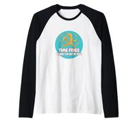 El Tiempo fríe Cuando Estoy contigo, Divertido Juego de Palabras de papá Camiseta Manga Raglan