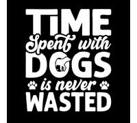 El tiempo pasado con los perros nunca es tiempo perdido tipografía Calcomanías de letras 65.6x78.9cm Autoadhesivo Blanco
