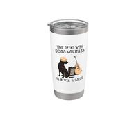 El tiempo pasado con perros y guitarras nunca se pierde Vaso térmico de acero inoxidable de doble pared