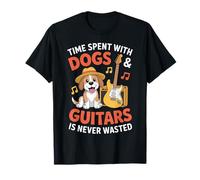 El Tiempo Que Pasa con el Perro y Las Guitarras Nunca se Pierde Diciendo Camiseta