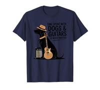 El Tiempo Que Pasa con el Perro y Las Guitarras Nunca se Pierde Diciendo Camiseta