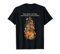 El Tiempo Que Pasa con Gatos y Guitarras Nunca se Pierde Camiseta gráfica económica