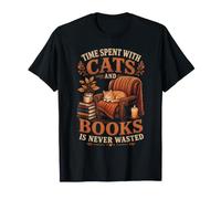 El Tiempo Que Pasa con Gatos y Libros Nunca se Pierde Camiseta