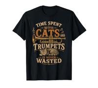 El Tiempo Que Pasa con Gatos y trompetas Nunca se Pierde Camiseta