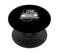 El tiempo vuela cuando estás rotscoping a un diseñador gráfico en movimiento PopSockets PopGrip Adhesivo