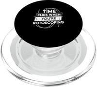 El tiempo vuela cuando estás rotscoping a un diseñador gráfico en movimiento PopSockets PopGrip para MagSafe