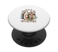 Él Tiene un Plan y yo Tengo un propósito Cristiano PopSockets PopGrip Adhesivo