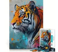 El Tigre Real para Adultos, Rompecabezas de 1000 Piezas, Juguete de Lógica Pura, Momento de Paz, Corte Preciso, Regalo Conmovedor 50x75cm