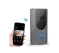 El timbre de video inteligente M2 720P con Wi-Fi admite control remoto a través de smartphone y visión nocturna (Color: Gris). Regalo sorpresa.