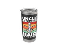 El tío es mi nombre Hair is my Game Barber Vaso térmico de acero inoxidable de doble pared