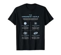 El Tipo de civilización energética de la Ciencia de la Escala de Kardashev Camiseta gráfica económica, Hombre, Negro, S