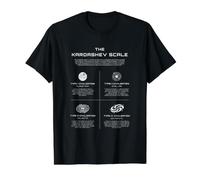 El Tipo de civilización energética de la Ciencia de la Escala de Kardashev Camiseta gráfica económica, Hombre, Negro, XL