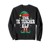 El TK Teacher Elf Funny Christmas Matching Family Group Sudadera