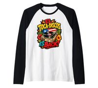 El Toca-Discos está de Vuelta Boricua Retro Vinyl DJ Vibes Camiseta Manga Raglan