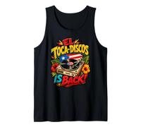 El Toca-Discos está de Vuelta Boricua Retro Vinyl DJ Vibes Camiseta sin Mangas
