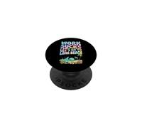 El Trabajo apesta Vamos a IR a Long Beach California Floral Surf PopSockets PopGrip Adhesivo