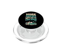 El Trabajo apesta Vamos a IR a Long Beach California Floral Surf PopSockets PopGrip para MagSafe