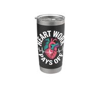 El trabajo cardíaco paga los entusiastas del cardiólogo Vaso térmico de acero inoxidable de doble pared
