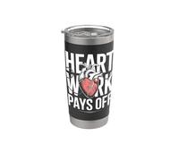 El trabajo del corazón da sus frutos motivacional Vaso térmico de acero inoxidable de doble pared