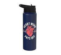 El trabajo del corazón paga el corazón anatómico Stainless Steel Insulated Water Bottle