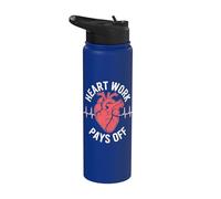 El trabajo del corazón paga el corazón anatómico Stainless Steel Insulated Water Bottle