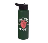 El trabajo del corazón paga el corazón anatómico Stainless Steel Insulated Water Bottle