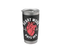 El trabajo del corazón paga el corazón anatómico Vaso térmico de acero inoxidable de doble pared