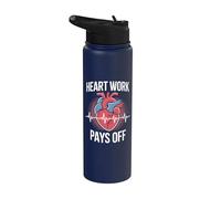 El trabajo del corazón paga el diseño de motivación positiva Stainless Steel Insulated Water Bottle