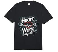El Trabajo del corazón Paga el diseño Motivacional del Latido del corazón Comfort Colors Adult Heavyweight T-Shirt