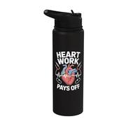 El trabajo del corazón paga la anatomía cardiológica Stainless Steel Insulated Water Bottle