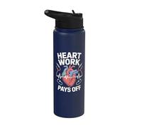 El trabajo del corazón paga la anatomía cardiológica Stainless Steel Insulated Water Bottle