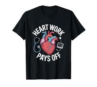 El Trabajo del corazón Paga la anatomía del Humor médico Camiseta gráfica económica