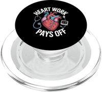 El trabajo del corazón paga la anatomía del humor médico PopSockets PopGrip para MagSafe