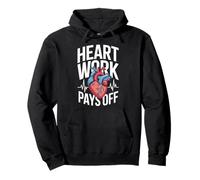 El trabajo del corazón paga la cardiología Corazón anatómico Sudadera con Capucha