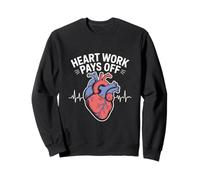 El trabajo del corazón paga la cardiología pasión arte Sudadera