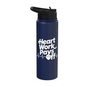 El trabajo del corazón paga la cardiología Stainless Steel Insulated Water Bottle