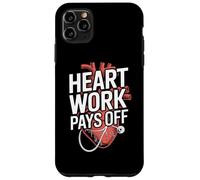 El trabajo del corazón paga la motivación anatómica Carcasa para iPhone 11 Pro Max
