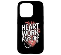 El trabajo del corazón paga la motivación anatómica Carcasa para iPhone 15 Pro