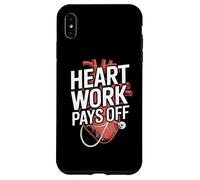 El trabajo del corazón paga la motivación anatómica Carcasa para iPhone XS Max