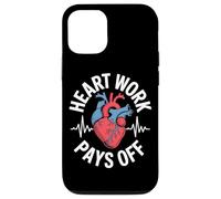 El trabajo del corazón paga la motivación anatómica del corazón Carcasa para iPhone 12/12 Pro