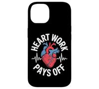 El trabajo del corazón paga la motivación anatómica del corazón Carcasa para iPhone 14