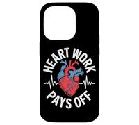 El trabajo del corazón paga la motivación anatómica del corazón Carcasa para iPhone 14 Pro