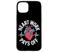 El trabajo del corazón paga la motivación anatómica del corazón Carcasa para iPhone 15 Plus