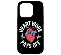 El trabajo del corazón paga la motivación anatómica del corazón Carcasa para iPhone 15 Pro