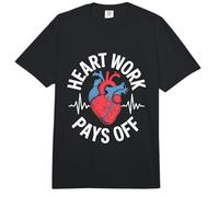 El Trabajo del corazón Paga la motivación anatómica del corazón Comfort Colors Adult Heavyweight T-Shirt
