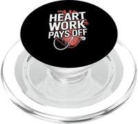 El trabajo del corazón paga la motivación anatómica PopSockets PopGrip para MagSafe